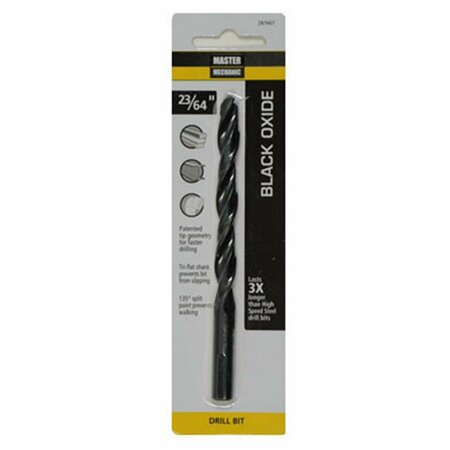 SWIVEL 0.35 x 4.87 in. Master Mechanic Oxide Drill Bit - Black SW3836976